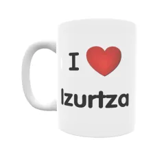 Taza - I ❤ Izurtza Regalo original y funcional. Taza personalizada de tu localidad.