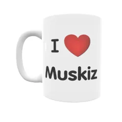 Taza - I ❤ Muskiz Regalo original y funcional. Taza personalizada de tu localidad.