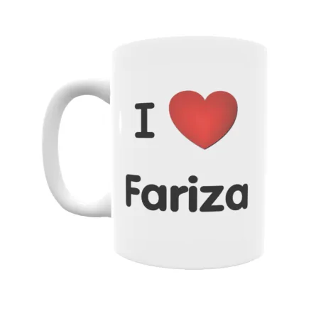 Taza - I ❤ Fariza Regalo original y funcional. Taza personalizada de tu localidad.