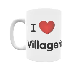 Taza - I ❤ Villageriz Regalo original y funcional. Taza personalizada de tu localidad.