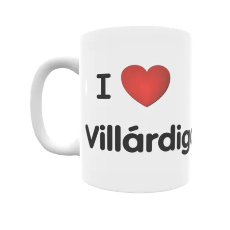 Taza - I ❤ Villárdiga Regalo original y funcional. Taza personalizada de tu localidad.