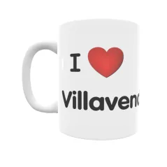 Taza - I ❤ Villavendimio Regalo original y funcional. Taza personalizada de tu localidad.