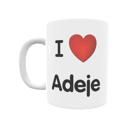 Taza - I ❤ Adeje Regalo original y funcional. Taza personalizada de tu localidad.