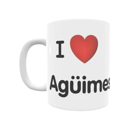 Taza - I ❤ Agüimes Regalo original y funcional. Taza personalizada de tu localidad.