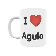 Taza - I ❤ Agulo Regalo original y funcional. Taza personalizada de tu localidad.