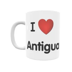 Taza - I ❤ Antigua Regalo original y funcional. Taza personalizada de tu localidad.