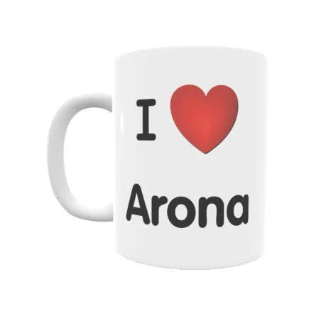 Taza - I ❤ Arona Regalo original y funcional. Taza personalizada de tu localidad.