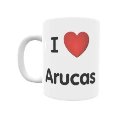 Taza - I ❤ Arucas Regalo original y funcional. Taza personalizada de tu localidad.