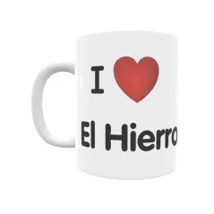 Taza - I ❤ El Hierro Regalo original y funcional. Taza personalizada de tu localidad.