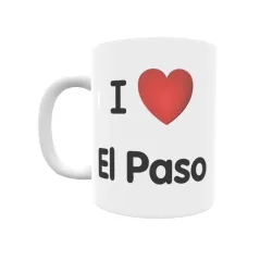 Taza - I ❤ El Paso Regalo original y funcional. Taza personalizada de tu localidad.