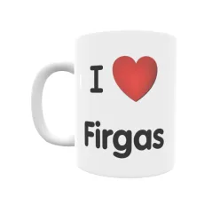 Taza - I ❤ Firgas Regalo original y funcional. Taza personalizada de tu localidad.