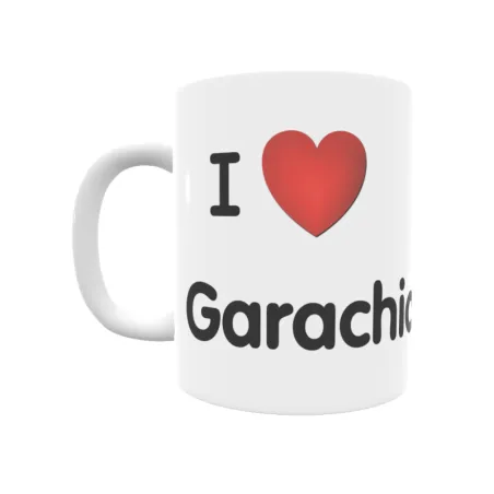 Taza - I ❤ Garachico Regalo original y funcional. Taza personalizada de tu localidad.