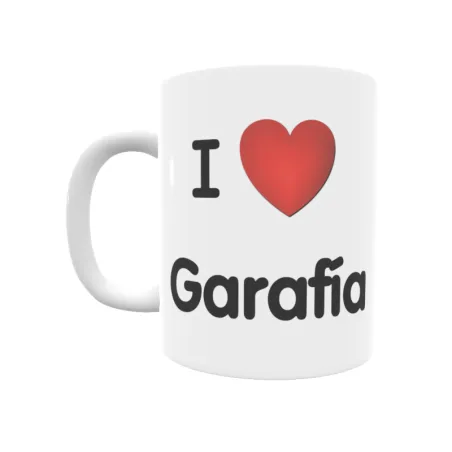 Taza - I ❤ Garafía Regalo original y funcional. Taza personalizada de tu localidad.