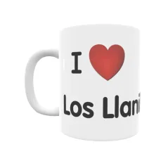 Taza - I ❤ Los Llanillos Regalo original y funcional. Taza personalizada de tu localidad.