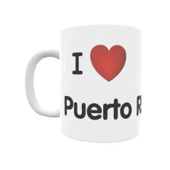 Taza - I ❤ Puerto Rico Regalo original y funcional. Taza personalizada de tu localidad.