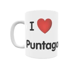 Taza - I ❤ Puntagorda Regalo original y funcional. Taza personalizada de tu localidad.