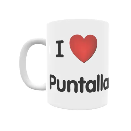 Taza - I ❤ Puntallana Regalo original y funcional. Taza personalizada de tu localidad.