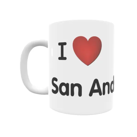 Taza - I ❤ San Andrés Regalo original y funcional. Taza personalizada de tu localidad.