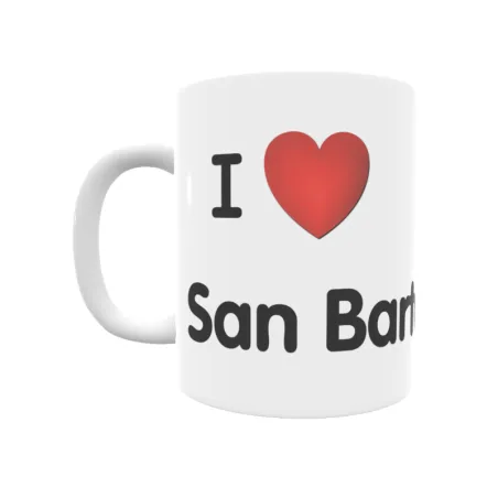 Taza - I ❤ San Bartolomé Regalo original y funcional. Taza personalizada de tu localidad.