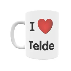 Taza - I ❤ Telde Regalo original y funcional. Taza personalizada de tu localidad.