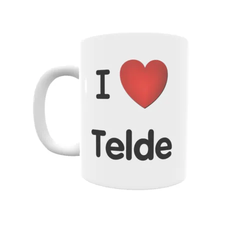 Taza - I ❤ Telde Regalo original y funcional. Taza personalizada de tu localidad.