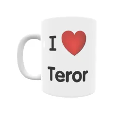 Taza - I ❤ Teror Regalo original y funcional. Taza personalizada de tu localidad.