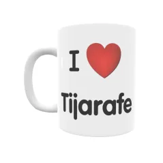 Taza - I ❤ Tijarafe Regalo original y funcional. Taza personalizada de tu localidad.