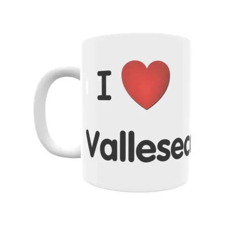 Taza - I ❤ Valleseco Regalo original y funcional. Taza personalizada de tu localidad.