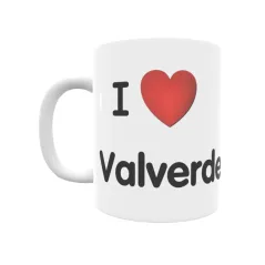 Taza - I ❤ Valverde Regalo original y funcional. Taza personalizada de tu localidad.