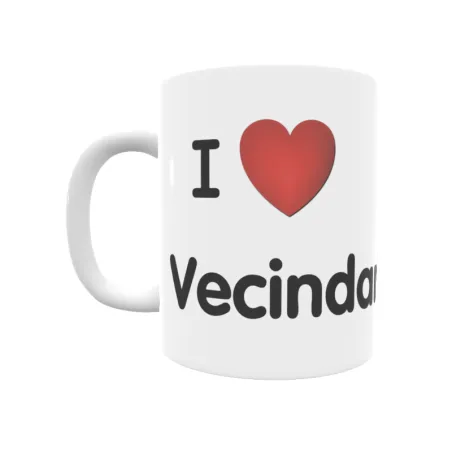 Taza - I ❤ Vecindario Regalo original y funcional. Taza personalizada de tu localidad.