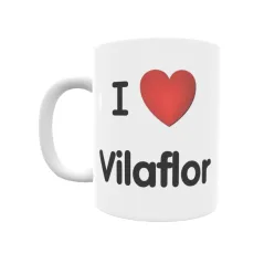 Taza - I ❤ Vilaflor Regalo original y funcional. Taza personalizada de tu localidad.