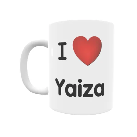 Taza - I ❤ Yaiza Regalo original y funcional. Taza personalizada de tu localidad.