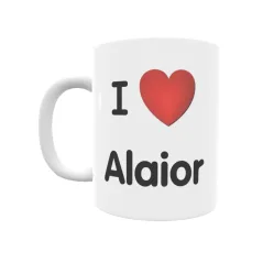 Taza - I ❤ Alaior Regalo original y funcional. Taza personalizada de tu localidad.