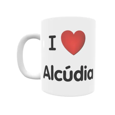 Taza - I ❤ Alcúdia Regalo original y funcional. Taza personalizada de tu localidad.