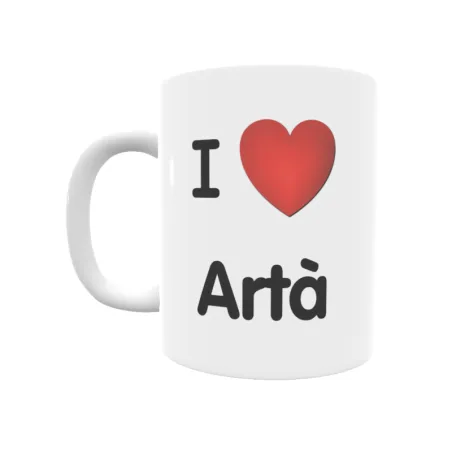 Taza - I ❤ Artà Regalo original y funcional. Taza personalizada de tu localidad.