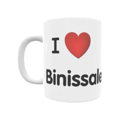 Taza - I ❤ Binissalem Regalo original y funcional. Taza personalizada de tu localidad.