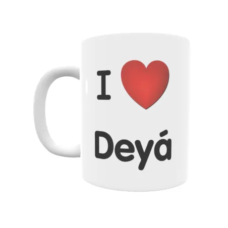 Taza - I ❤ Deyá Regalo original y funcional. Taza personalizada de tu localidad.