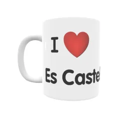 Taza - I ❤ Es Castell Regalo original y funcional. Taza personalizada de tu localidad.