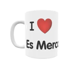 Taza - I ❤ Es Mercadal Regalo original y funcional. Taza personalizada de tu localidad.