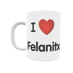 Taza - I ❤ Felanitx Regalo original y funcional. Taza personalizada de tu localidad.