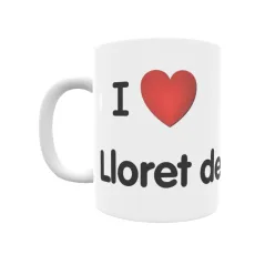 Taza - I ❤ Lloret de Vistalegre Regalo original y funcional. Taza personalizada de tu localidad.