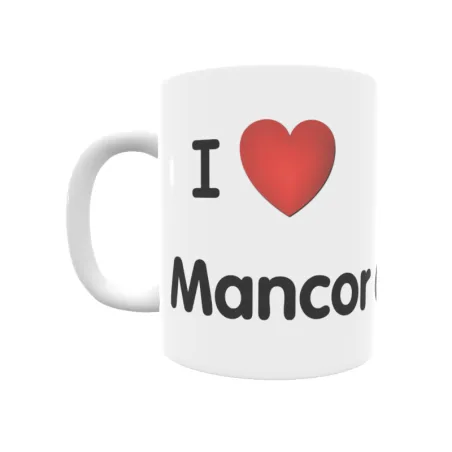 Taza - I ❤ Mancor de la Vall Regalo original y funcional. Taza personalizada de tu localidad.