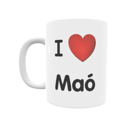 Taza - I ❤ Maó Regalo original y funcional. Taza personalizada de tu localidad.