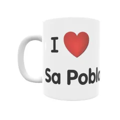 Taza - I ❤ Sa Pobla Regalo original y funcional. Taza personalizada de tu localidad.