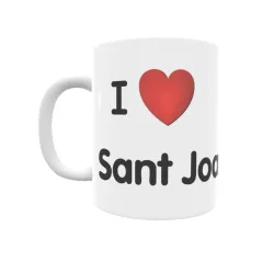 Taza - I ❤ Sant Joan Regalo original y funcional. Taza personalizada de tu localidad.