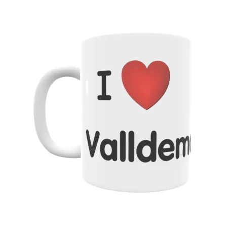 Taza - I ❤ Valldemossa Regalo original y funcional. Taza personalizada de tu localidad.