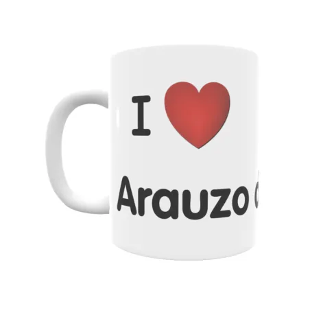 Taza - I ❤  Arauzo de Miel Regalo original y funcional. Taza personalizada de tu localidad.