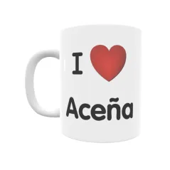 Taza - I ❤ Aceña Regalo original y funcional. Taza personalizada de tu localidad.