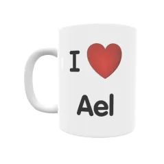 Taza - I ❤ Ael Regalo original y funcional. Taza personalizada de tu localidad.