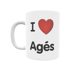 Taza - I ❤ Agés Regalo original y funcional. Taza personalizada de tu localidad.